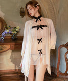 Lady's coco ランジェリー  セクシー大人可愛い レース×チュール キャミソールナイトドレス カップ付き リボンポイント LW2-GRXK6234