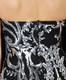 【5色】ロングドレス 宴会 気質 キラキラ 披露宴 脚長効果 ノーショルダー YH2-YEY16398#