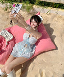 水着 ビキニ セクシー スカートフェア リーレース ギャル 小胸さん リゾート　温泉 DQ7-DP-A23039