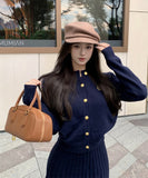 【3色】2点セット ミニドレス キャバドレス セクシー 大人可愛い ニットカーディガン＋ハイウエストプリーツスカート セットアップ  お出かけ デート 出勤 LW2-OYF2585