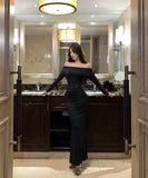 Lady's coco ロングドレス キャバドレス セクシー ボディコン マーメイドドレス 二次会 披露宴 パーティー 上品 LW2-DD5919