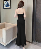 【3色】 ロングドレス キャバドレス セクシータイトキャミワンピ スリット入り ショート丈 デート 女子会 パーティー 二次会 LW2-OYF9758