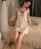 【2色】セクシー レース ナイトドレス  バックオープン ルームウェア LW8-GR5677