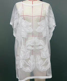 サンドレス ミニドレス 透明感 花柄 セクシー おしゃれ チュール hot girl WQ2-CM81468