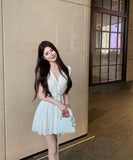 【2色】ミニドレスキャバドレスVネックAライン着痩せ気質谷間見せ指名女子力 WQ2-ZED88721DXH342