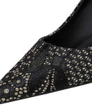 【4色】ハイヒールセクシーエレガントレースパンプス7CM美脚効果 歩きやすい 流行り OL 百掛け WQ5-DS1818-50