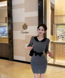 Lady's coco ミニドレス キャバドレス シースルー バイカラー タイトワンピース セクシー ミニ丈 ボディライン 着痩せ LW2-XKDD335A-3168-Oct17