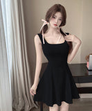 【3色】ミニドレス キャバドレス 甘めセクシー フレンチレトロ キャミワンピ スクエアネック 着痩せ デート 女子会 JC2-ZED887359GT528B