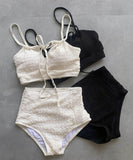 【2色】ビキニ水着モノキニフリルタンキニ体型カバー谷間見せ大人可愛い旅行ビーチ海 WQ7-BY3114