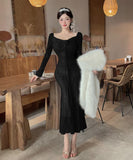 【3色】ロングドレス キャバドレス セクシー レース  ノースリーブ リボンストラップ LW2-DD5819