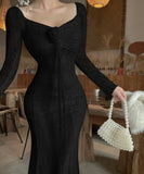 【3色】ロングドレス キャバドレス セクシー レース  ノースリーブ リボンストラップ LW2-DD5819