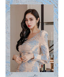 ミニドレス キャバドレス かわいい 新作 レース ゴージャス 手作り 宴会 MY2-JW0318NE49