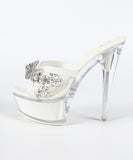 ハイヒール クリアヒール キラキラ  クリアストーン ピンヒール キラキラ パーティーシューズ 美脚効果 歩きやすい 靴 セクシー サンダル LW5-JJ190-Q22