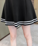 【2色】 ミニドレス キャバドレス セクシー Vネック ダブルボタン ウエストマーク 半袖 ワークワンピース 大人カジュアル デート  LW2-DD5873