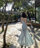 【2色】ロングドレスキャミワンピチュール透明感コーデ万能Jennie styleマーメイドドレス WQ2-ZED882521DXH437A