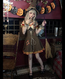【4点セット】 かわいい コスプレ ハロウィン ダーク 魔女 ロビンフッド エルフ かかし コスチューム 制服パーティー JC2-X9051