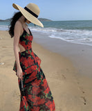 サンドレス 花柄 甘い 背露出 新作 YT2-AQR8377#