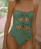 ビキニ  水着　ヴィンテージ花柄ワンピース型欧米風スイムウェア 小胸盛れ＆お腹カバー 細見え効果 HMZ7-SNMB141