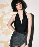 2点セット 水着 ビキニ セクシー おしゃれ 着痩せ 背露出 ホルターネック YH7-CF-016