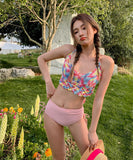 ビキニ セクシー ニット 水着 モノキニ 着痩せ イリデッセンス INS話題 YH7-CF-A766