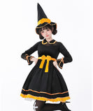 【3点セット】 かわいい コスプレ ハロウィン ウィッチ  仮装 パンプキンモチーフ 制服パーティー JC2-XJJ232