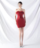 【4色】ミニドレス ナイトドレス 誕生会 セクシー ダチョウの羽 演奏会 宴会 YH2-YEY31939#