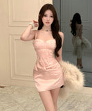 ミニドレス キャバドレス セクシー 清楚系 細見え ツイスト ギャザー クラブ 指名 JC2-WDS5544