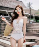 【2色】ビキニ 水着 モノキニ バックレス 体型カバー 韓国風 レース カットアウト 温泉 SNS話題 ビーチ 海 旅行 JC7-YZ-MYS101