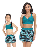 【3色】親子 水着 ペア キッズ レディース ワンピース 体型カバー リンクコーデ 親子水着 キッズ水着 YH7-HY-X2305