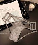 下着 サテンレース ショーツ 透け感 細ストラップ セクシー 三角ショーツ  綿100%のクロッチャー付き LW2-RS61-70d