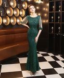 【5色】ロングドレス キラキラ セクシー エレガント 気質 演奏会 宴会 YH2-YEY18177#