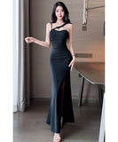 【2色】ロングドレス キャバドレス セクシー マーメイドライン キャミワンピ エレガント パーティー JC2-JX5822