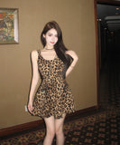 ミニドレス キャバドレス レオパード Aライン セクシー おしゃれ party YH2-LE-n257