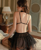 ルームウェア ランジェリー セクシー シアー素材 メッシュ スイート系 バタフライ バックオープン ホットスタイル 透け感 キャミソール JC8-GR4931