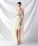 【5色】ナイトドレス 宴会 気質 前ミニドレス チュール ロマンチック エレガント 誕生日 YH2-YEY31961#