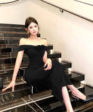 【2色】ロングドレス キャバドレス セクシー フレンチ オフショルダー 細見え エレガント フォーマルドレス JC2-WDS5560