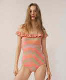 【2色】水着 セクシー 着瘦せ かわいい ビキニ 縞模様 モノキニ タンキニ YH7-GM-adnTW2