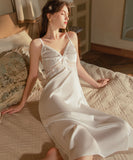 【2色】ルームウェア ランジェリー セクシー レース切り替え サテン カットアウト バックオープン キャミソール 清楚系 JC8-GR5291