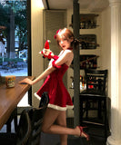 【3点セット】クリスマス 大人可愛い セクシー ビッグリボン チューブトップ レッド キラキラ ボリューム クリスマスパーティー JC2-DML73