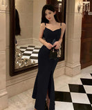 【2色】ロングドレス キャバドレス セクシー エレガント 宴会 美足効果 YH2-DD5282