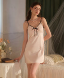 【2色】セクシー レース ナイトドレス  バックオープン ルームウェア LW8-GR5677