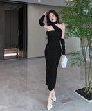 【3色】ロングドレスタイトドレスベアトップセクシーエレガント気質キャバクラ宴会パーティー WQ2-ZED886088GT513