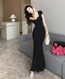 【4色】ロングドレスマーメイドドレスセクシー着痩せ気質エレガント同伴おしゃれ WQ2-ZED886509GT513