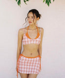 2色3点式セットホルターネック水着ビキニワンピースセクシーモノキニ温泉ビーチ海 WQ7-YQ-HHA77XALL