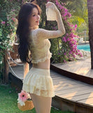 3点式セットビキニ水着モノキニレースワンピース谷間見せセクシービーチ海モノキニタンキニ旅行 WQ7-YQ-HHhAX5WHLL