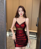 【5色】ミニドレス キャバドレス セクシー ストレッチ タイトキャミワンピース レース切り替え メタル風 指名 クラブ LW2-OYF9667