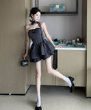 【2色】ミニドレスベアトップセレブ風レース大人可愛い宴会パーティー誕生日パーティーセクシー WQ2-SJHY10842