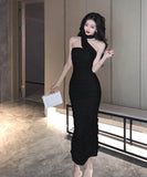 【3色】ロングドレスタイトドレスベアトップセクシーエレガント気質キャバクラ宴会パーティー WQ2-ZED886088GT513