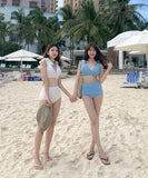 【2色】ビキニ上下セット水着モノキニ谷間見せセクシー温泉大人可愛いリボン旅行海 WQ7-YQHHA6AA3ALL