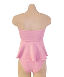 ビキニ水着ベアトップフリルホルターネックモノキニタンキニ体型カバー WQ7-CF-QM9144